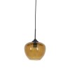 Závesná lampa Ø23x18 cm MAYSON sklo hnedá+čierna