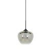 Závesná lampa Ø23x18 cm MAYSON dymové sklo+matná čierna