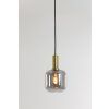 Závesná lampa Ø21x37 cm LEKAR antický bronz + dymové sklo
