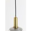 Závesná lampa Ø21x37 cm LEKAR antický bronz + dymové sklo