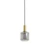 Závesná lampa Ø21x37 cm LEKAR antický bronz + dymové sklo