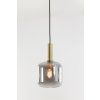 Závesná lampa Ø16x26 cm LEKAR antický bronz + dymové sklo