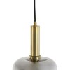 Závesná lampa Ø16x26 cm LEKAR antický bronz + dymové sklo