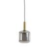 Závesná lampa Ø16x26 cm LEKAR antický bronz + dymové sklo