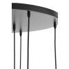 Závesná lampa 9L Ø83,5x79,5 cm LEKAR antiq bronz+smokd sklo