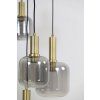 Závesná lampa 5L Ø66x80 cm LEKAR antický bronz + dymové sklo