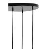 Závesná lampa 5L Ø66x80 cm LEKAR antický bronz + dymové sklo