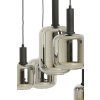 Závesná lampa 5L Ø65x32 cm LEKAR čierna + dymové sklo