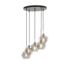Závesná lampa 5L Ø61x66 cm RAKEL antický bronz + dymová