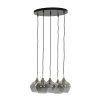 Závesná lampa 5L Ø61x66 cm RAKEL antický bronz + dymová