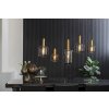 Závesná lampa 5L 110x22x32 cm LEKAR mravenec bronz + dymové sklo