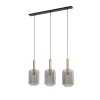Závesná lampa 3L 100x22x32 cm LEKAR mravenec bronz + dymové sklo