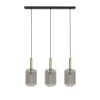 Závesná lampa 3L 100x22x32 cm LEKAR mravenec bronz + dymové sklo