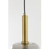 Závesná lampa Ø22x52 cm LEKAR antický bronz + dymové sklo