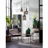 Závesná lampa Ø22x52 cm LEKAR čierna + dymové sklo