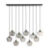 Závesná lampa 10L 124x35x60 cm RAKEL antický bronz + dymová