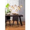 Závesná lampa 10L 124x35x60 cm RAKEL antický bronz + dymová