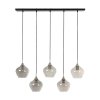 Závesná lampa 5L 104x20x120 cm RAKEL antický bronz + dymová