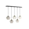 Závesná lampa 5L 104x20x120 cm RAKEL antický bronz + dymová