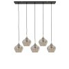 Závesná lampa 5L 104x20x120 cm RAKEL antický bronz + dymová