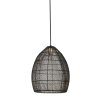 Závesná lampa Ø30x37 cm MEYA čierno-zlatá