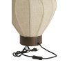 Stolová lampa Ø35x36 cm KYZO potlač dreva hnedá+ľanová prírodná