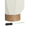 Stolová lampa Ø35x36 cm KYZO potlač dreva prírodná+ľanová krémová