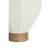 Stolová lampa Ø35x36 cm KYZO potlač dreva prírodná+ľanová krémová