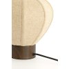 Stolová lampa Ø23x23,5 cm KYZO potlač dreva hnedá+ľanová prírodná