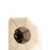 Stolová lampa Ø23x23,5 cm KYZO potlač dreva hnedá+ľanová prírodná