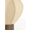 Stolová lampa Ø23x23,5 cm KYZO potlač dreva hnedá+ľanová prírodná