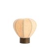 Stolová lampa Ø23x23,5 cm KYZO potlač dreva hnedá+ľanová prírodná