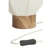 Stolová lampa Ø23x23,5 cm KYZO potlač dreva prírodná+ľanová krémová