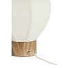 Stolová lampa Ø23x23,5 cm KYZO potlač dreva prírodná+ľanová krémová