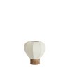 Stolová lampa Ø23x23,5 cm KYZO potlač dreva prírodná+ľanová krémová