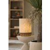 Stolová lampa Ø24x36 cm TIO papier béžová+ratan tmavohnedá