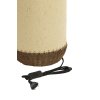 Stolová lampa Ø24x36 cm TIO papier béžová+ratan tmavohnedá