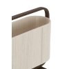 Stolová lampa 45x15x37,5 cm LECCE drevená potlač hnedá+lano krémová