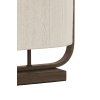 Stolová lampa 45x15x37,5 cm LECCE drevená potlač hnedá+lano krémová