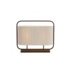 Stolová lampa 45x15x37,5 cm LECCE drevená potlač hnedá+lano krémová