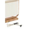 Stolová lampa 45x15x37,5 cm LECCE potlač dreva prírodná + lano krémová
