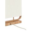 Stolová lampa 45x15x37,5 cm LECCE potlač dreva prírodná + lano krémová