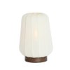 Stolová lampa Ø30x41,5 cm BIBIA drevená potlač tmavohnedá+biela