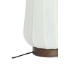 Stolová lampa Ø20x29 cm BIBIA, potlač dreva, tmavohnedá+biela