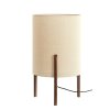 Stolová lampa Ø35x58 cm LITTO tmavohnedá+ľanová prírodná