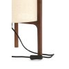 Stolová lampa Ø28x44 cm LITTO tmavohnedá+ľanová prírodná