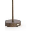 Stolová lampa LED Ø17x35 cm DINY potlač dreva tmavohnedá+krémová