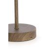 Stolová lampa LED Ø17x35 cm DINY potlač dreva tmavohnedá+krémová