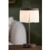 Stolová lampa LED Ø17x35 cm DINY potlač dreva tmavohnedá+krémová
