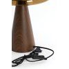 Stolová lampa Ø30x43 cm MUEDA sklo hnedé+potlač dreva d hnedá